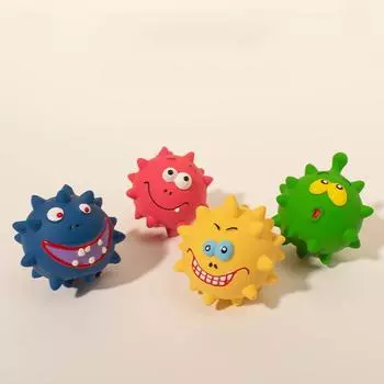 Латексные мячи для собак Pet Squeak, интерактивная игрушка для маленьких домашних животных, жевательная игрушка для щенков, развивающая игрушка для маленьких щенков, обучение бегу