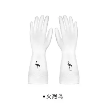 Латексные перчатки для мытья посуды Тонкие Кухонные Для мытья посуды Водонепроницаемые Для стирки одежды Уборка дома Резиновые перчатки S