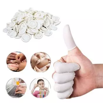 Латексные перчатки для защиты пальцев, новый стиль, горячая распродажа, новое поступление, регулируемые эластичные, высокого качества, белые, из натурального каучука, напальчники, 10 шт./упак. 10PC