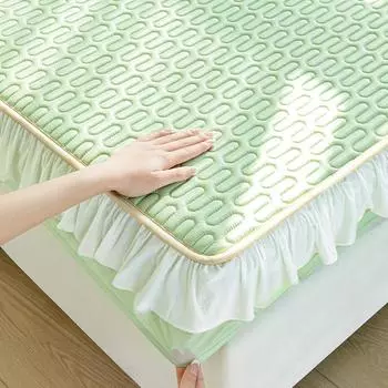 Латексный чехол для дивана из ледяного шелка, новинка 2024 года, универсальный универсальный чехол, шикарная нескользящая диванная подушка, летний летний коврик 60*60