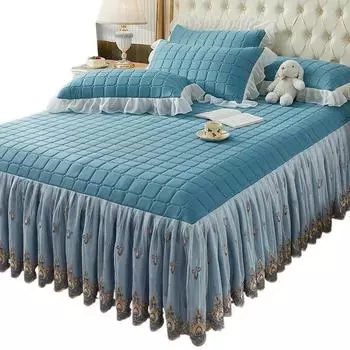 Латексный коврик из трех частей, летний высококачественный летний односпальный матрас, юбка из ледяного шелка 150cmx200cm