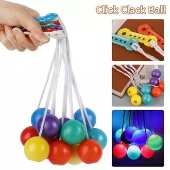 Latto Toy Lato Toy Tok Tok Старая школьная игрушка Click Clack Ball Bump Ball Щелкуны Декомпрессионный мяч Pro-clackers Ball ZPG 4CM2Pcs Balls no lights розовый
