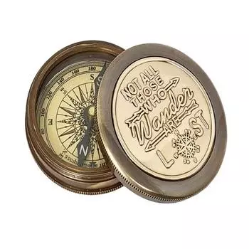 Латунь Навигация Не все те, кто бродит, потерялись Магнитный компас Выпускной Подарок на день подтверждения