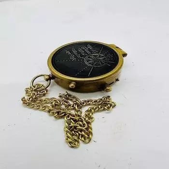 Латунь Навигация Не все те, кто бродит, потеряны Медный подарок Выгравированный компас Выпускной день Крещение Причастие Подарок на день конфирмации