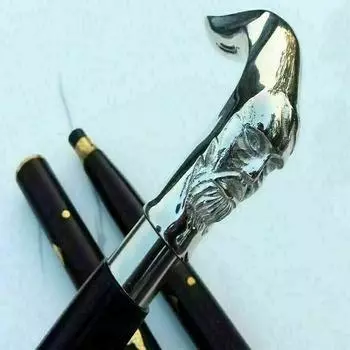 Латунь Винтаж Глядя Человек Лицо Трость Трость Черная Деревянная Трость ручной работы