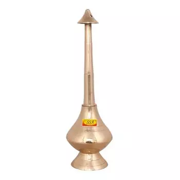 Латунная бутылка для Гангаджала и духов Гулаб Паш распылители Бутылка-спрей для Гангаджала для Пуджи (Золото)