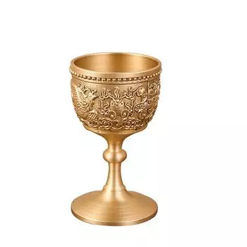 Латунная чаша, кубок, чашка для вина, церковный реквизит для крещения, домашний декор, золотой дракон, Феникс золотой