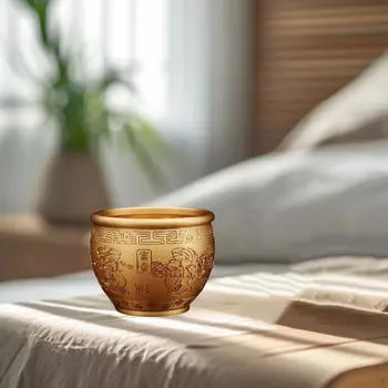 Латунная чаша-рог изобилия, китайское сокровище, украшение для дома, ремесла, декор по фен-шуй, процветание