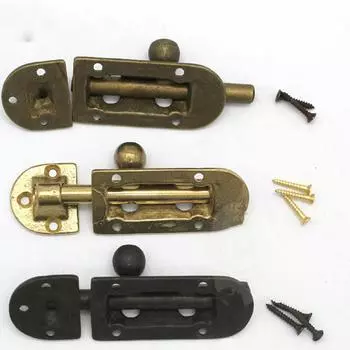 Латунная дверная защелка, винтажная, однотонная, стильная, для замены, для оконного шкафа, ящика, задвижки, фурнитура для замка, бронза бронзовый