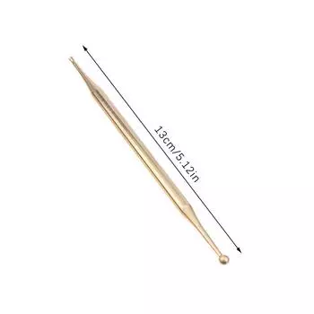 Латунная двухголовая ручка для акупунктуры для лица и тела, массажер для триггерных точек, инструмент для глубокого массажа тканей и меридианов