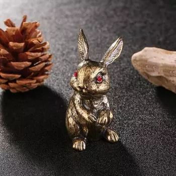 Латунная фигурка кролика, китайский двенадцать зодиаков, фигурка животного, модель кролика, статуя, скульптура, чай, домашнее животное, настольный фэн-шуй, украшение, орнамент, фестиваль, подарок Rabbit серебряный