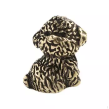 Латунная фигурка собаки для дома и офиса, подарок любителям животных 2.5cmx2.5cm