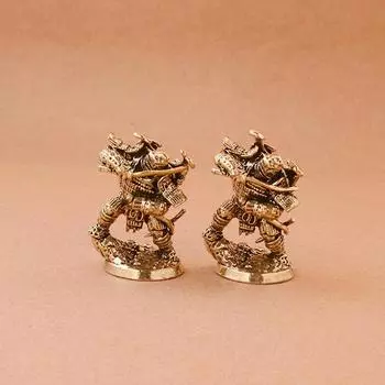Латунная модель солдата миниатюрная фигурка винтажная черепаха воин орнамент настольное украшение аксессуары игрушка подарок