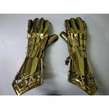Латунная отделка перчаток средневекового рыцаря без ржавчины из латуни ручной работы