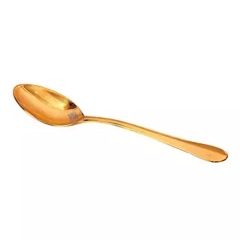 Латунная простая ложка - Сервировочная посуда для дома, гостиницы и ресторана, 1 штука латунная сервировочная ложка золотистый