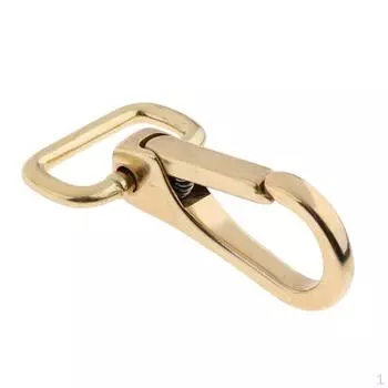 Латунная пряжка-карабин для ремней сумки-кошелька - золотистая, внутренний диаметр 20 мм