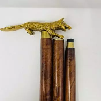 Трость для ходьбы с латунной ручкой из дерева в подарок, морская, 93,98 см