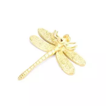 Латунная ручка в виде стрекозы, простая скандинавская ручка двери ящика, золотая чистая медь 1