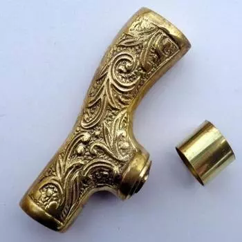 Латунная ручка золотая викторианская головная дизайнерская ручка для трости