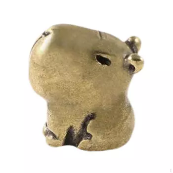 Латунная статуэтка капибары, скульптура, маленькая статуэтка для шкафа No hat
