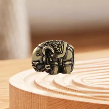 Латунная статуэтка слона, медная скульптура, коллекция, чайное украшение для питомца, настольное украшение, животное