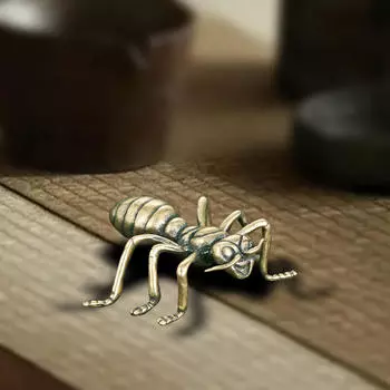 Латунная статуя ANT, украшение в виде животного, Коллекционная модная мини-фигурка, медная скульптура для мужчин, уличная Distressed