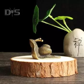 Латунная статуя с высокой имитацией, тщательно детализированная уникальная скульптура улитки «Прогулка медленно, безопасное путешествие» античный бронзовый