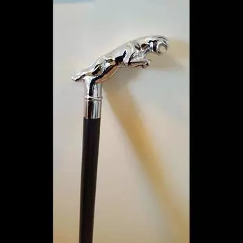 Латунная трость, латунь, тройная деревянная трость в викторианском стиле, ягуар в старинном стиле 36 Inch чёрный