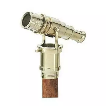 Латунная трость с ручкой телескопа Складная деревянная трость