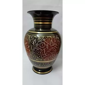 Латунная ваза для цветов (26 X 5 X 5 см, Разноцветный)