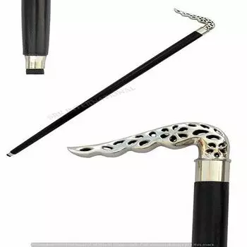 Латунная винтажная дизайнерская ручка для ходьбы деревянная трость в подарок