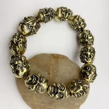 Латунные бусины восемнадцать архатов Будды бусины с головой архата полые