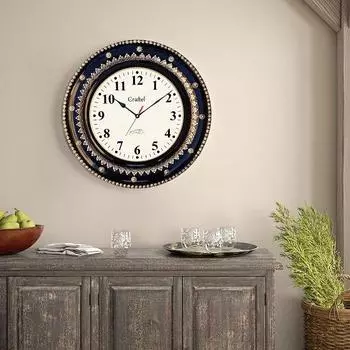 Латунные черные полированные настенные аналоговые часы ручной работы для гостиной, дома и офиса