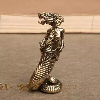 Латунные фигурки медузы змеи для чая, домашних животных, украшения стола, аксессуары для домашнего декора для гостиной латунный