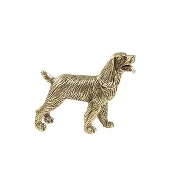 Латунные фигурки золотистого ретривера, улыбающиеся ангелы, милые большие собаки, украшение для стола, ручная резьба, четкие узоры, орнаменты, предметы коллекционирования