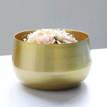 Латунные горшки, круглые контейнеры для дома A