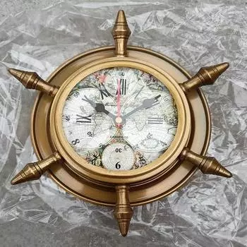 Латунные корабельные часы в морском античном стиле, офисные часы, рабочие часы ручной работы, офисный декор, домашний декор комнаты, подарочные часы