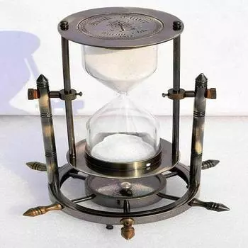Латунные минутные часы с песочным таймером и стеклянными часами для дома