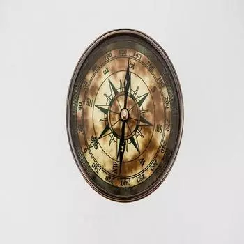 Латунные морские песочные часы 17,78 см с рабочим двусторонним компасом, морскими песочными часами и декоративными элементами