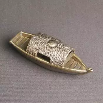 Латунные палочки для благовоний в виде рыбацкой лодки, домашний декор, медные украшения, настольные курильницы, фигурки, миниатюры, чайные домики, поделки, подарки