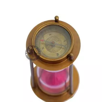 Латунные песочные часы песочные часы песочные часы с компасом 7 дюймов