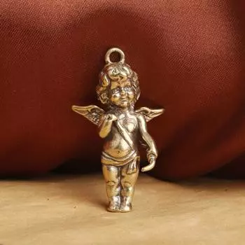 Латунные подвески в виде крыльев ангела для ожерелья, твердые медные брелки, аксессуары «сделай сам»