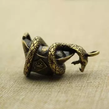 Латунные подвески в виде змеи со знаком зодиака, брелок своими руками, фигурки животных, украшения для сумок, автомобилей, украшения для дома, аксессуары 1pc