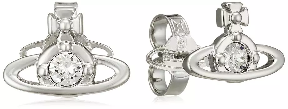 Латунные серьги NANO SOLITAIRE с эксклюзивной КОРОБКОЙ и бумажным пакетом [Vivienne Westwood] (Новая модель) 62010037/02P116 Женский [Товар]