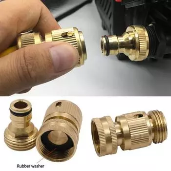 Латунный адаптер для садового шланга, мужской и женский быстрый соединитель, нержавеющий, устойчивый к коррозии, герметичный соединитель для шланга European style thread