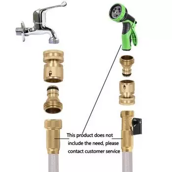 Латунный адаптер для садового шланга, мужской и женский быстрый соединитель, нержавеющий, устойчивый к коррозии, герметичный соединитель для шланга