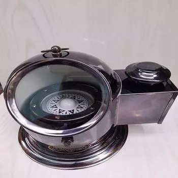 Латунный антикварный нактоуз, компас с масляной лампой, корабль, морской шлем, декор для дома и офиса