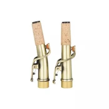 Латунный B/c плоский сопрано саксофон гриф комплект 16.7 мм античный прямой гриф + изогнутый гриф Green antique