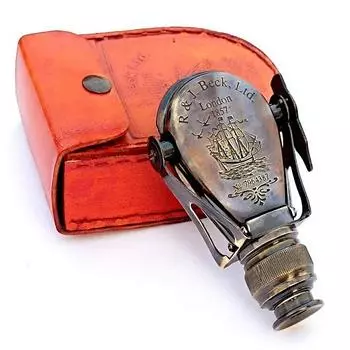 Латунный бинокль, подарок искателю приключений, подарок сыну, телескоп с гравировкой, подарок для похода, подарок на годовщину, подарок мужу