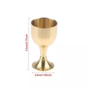 Латунный бокал для коктейля, винный латунный кубок, металлический стакан для ликера для вечеринки дома S